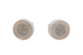Chanel CC Logo Earrings 99 Metal Resin White Silver Clear