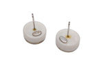 Chanel CC Logo Earrings 99 Metal Resin White Silver Clear — view 4