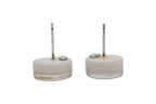 Chanel CC Logo Earrings 99 Metal Resin White Silver Clear — view 3