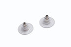 Chanel CC Logo Earrings 99 Metal Resin White Silver Clear — view 8