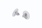Chanel CC Logo Earrings 99 Metal Resin White Silver Clear — view 7