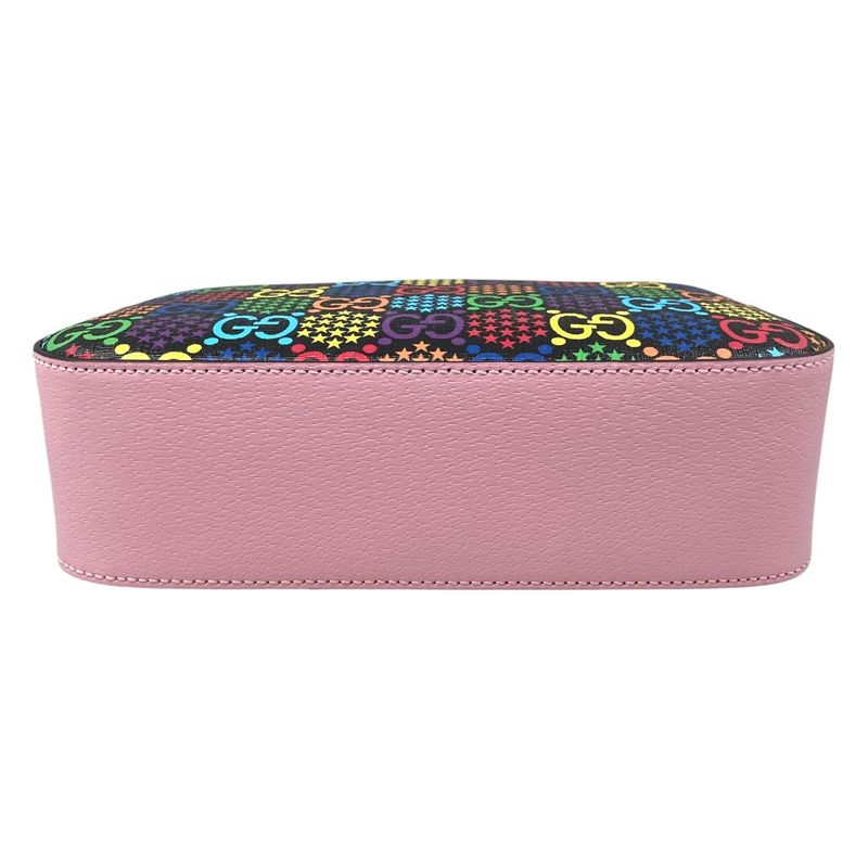 Gucci Shoulder Bag GG Psychedelic Supreme Black Pink Multicolor
