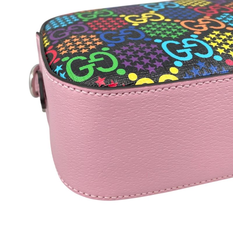 Gucci Shoulder Bag GG Psychedelic Supreme Black Pink Multicolor