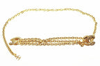 Chanel CC Logo Quilted Chain Belt Vintage Gold Aa