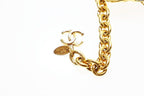 Chanel CC Logo Quilted Chain Belt Vintage Gold Aa