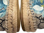 Gucci GG Blooms Floral Espadrille Slip on Shoes 36 Blue