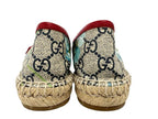 Gucci GG Blooms Floral Espadrille Slip on Shoes 36 Blue