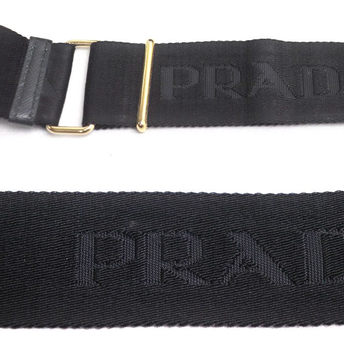 Prada Saffiano Lux 2-Way Shoulder Bag Black