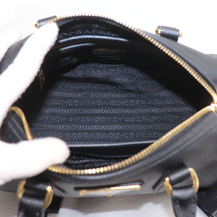 Prada Saffiano Lux 2-Way Shoulder Bag Black