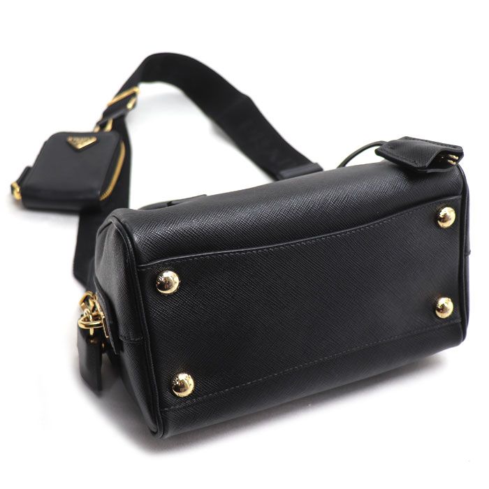 Prada Saffiano Lux 2-Way Shoulder Bag Black