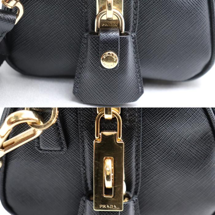 Prada Saffiano Lux 2-Way Shoulder Bag Black