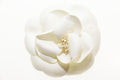 Chanel Camellia Corsage Brooch White Aa