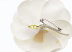Chanel Camellia Corsage Brooch White Aa