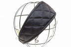 Chanel Quilted Headband Silk Satin Black Aa Hat