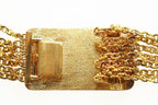 Chanel Logo Plate Chain Belt Vintage Gold Aa