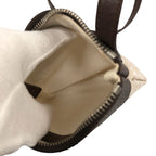 Bvlgari Logomania Beige Brown Silver Canvas Leather Shoulder Bag