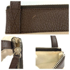 Bvlgari Logomania Beige Brown Silver Canvas Leather Shoulder Bag