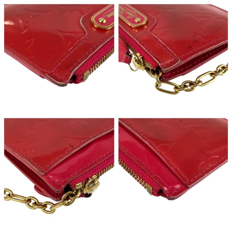 Louis Vuitton Monogram Vernis Pochette Cles Pink Coin Case Key