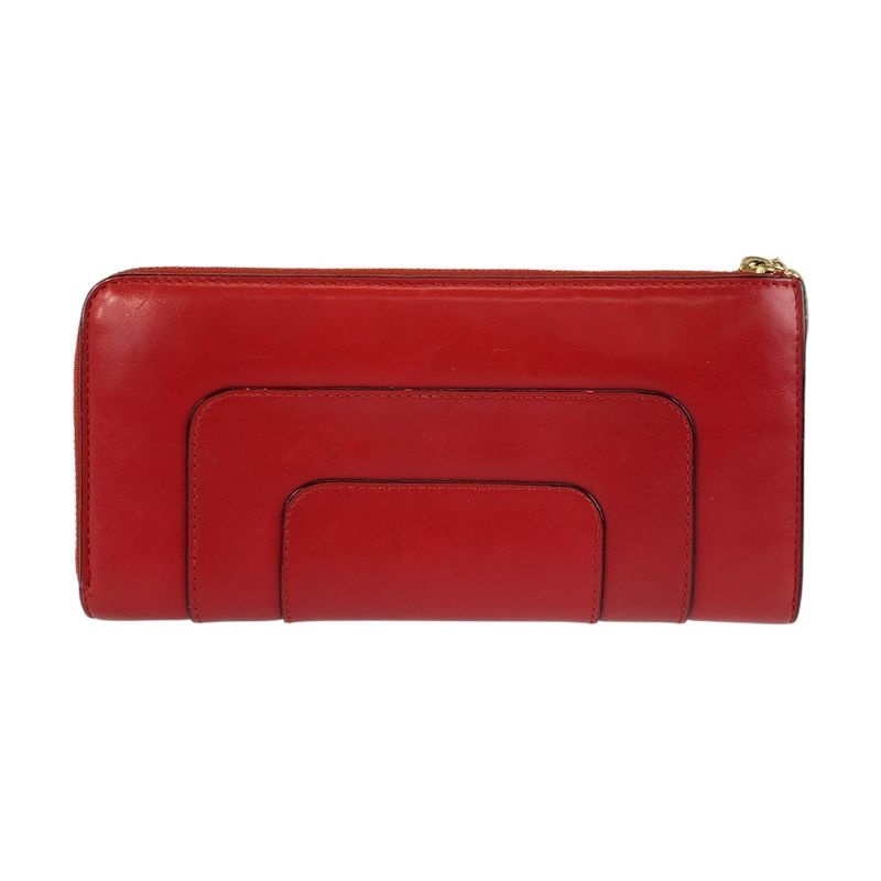 Bvlgari Serpenti Red Gold Leather DP Wallet