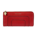 Bvlgari Serpenti Red Gold Leather DP Wallet