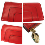 Bvlgari Serpenti Red Gold Leather DP Wallet