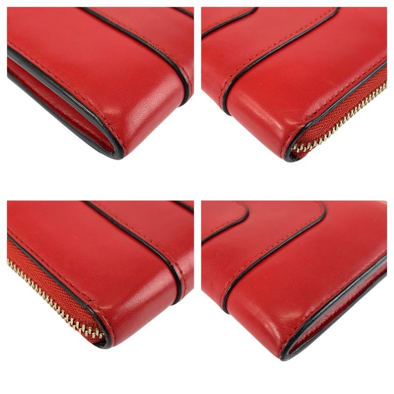 Bvlgari Serpenti Red Gold Leather DP Wallet