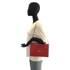 Dior Vintage CD Logo Red Gold Chain Shoulder Bag