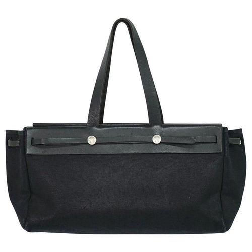 Authentic Hermes Herbag Her Bag Cabas GM Tote Bag Handbag □F Engraved 2002