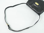 Authentic Celine Leather Shoulder Bag Pochette Black Bag Used-