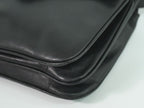 Authentic Celine Leather Shoulder Bag Pochette Black Bag Used-