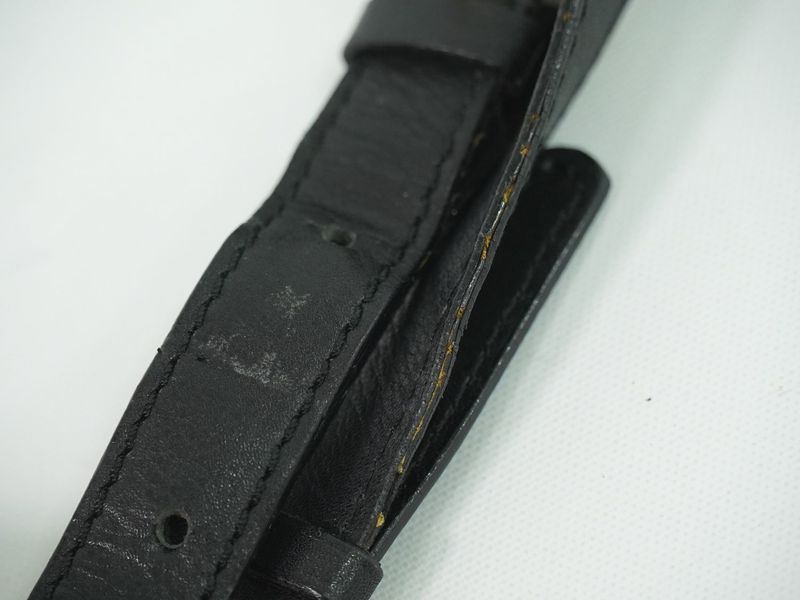 Authentic Celine Leather Shoulder Bag Pochette Black Bag Used-