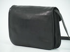 Authentic Celine Leather Shoulder Bag Pochette Black Bag Used-
