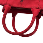 Prada 2-Way Shoulder Bag Canvas Canapa Red
