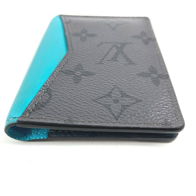 Louis Vuitton Card Case Organizer de Poche Monogram Eclipse Canvas Gray