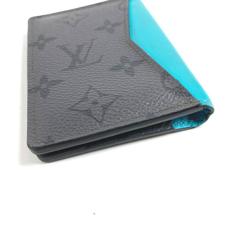 Louis Vuitton Card Case Organizer de Poche Monogram Eclipse Canvas Gray