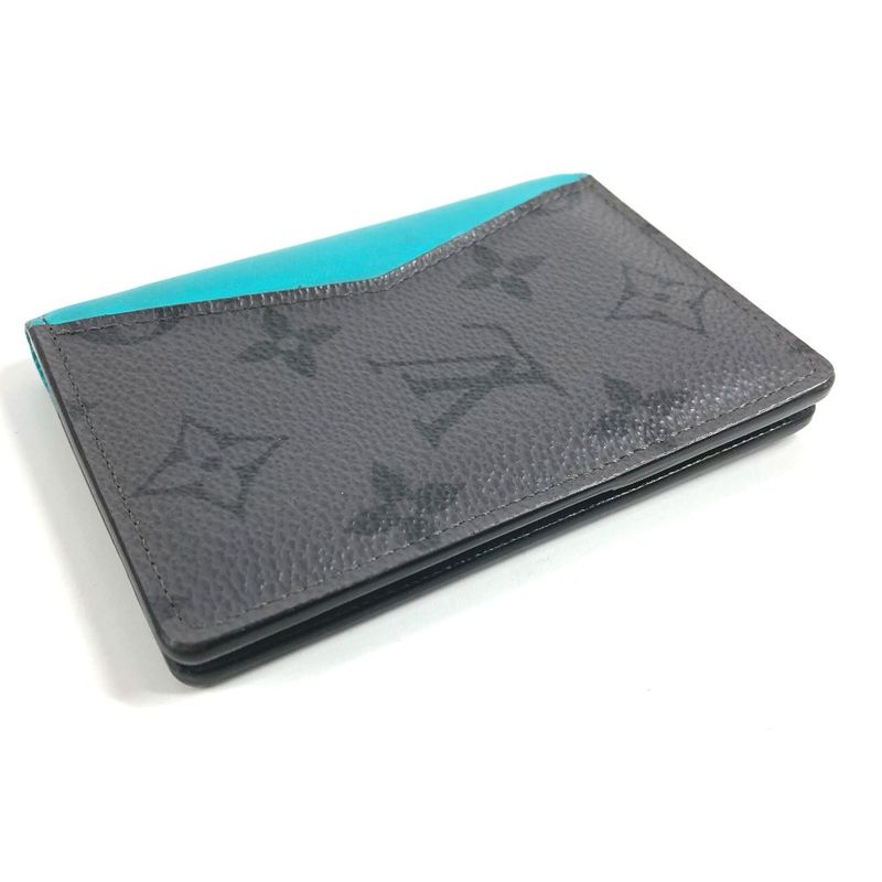 Louis Vuitton Card Case Organizer de Poche Monogram Eclipse Canvas Gray