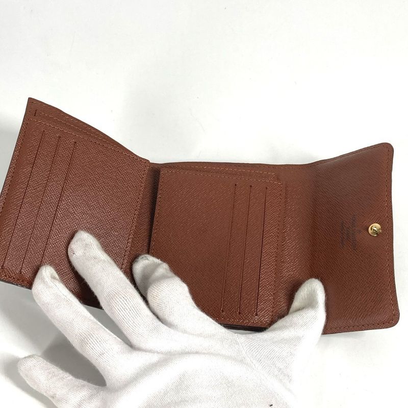 Louis Vuitton Trifold Wallet Porte Feuille Anais M60402 Monogram Canvas Brown