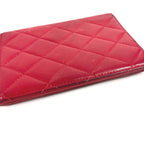 Chanel Passport Case CC Coco Mark Logo Matelasse Quilted Lambskin Red