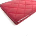 Chanel Passport Case CC Coco Mark Logo Matelasse Quilted Lambskin Red