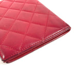 Chanel Passport Case CC Coco Mark Logo Matelasse Quilted Lambskin Red