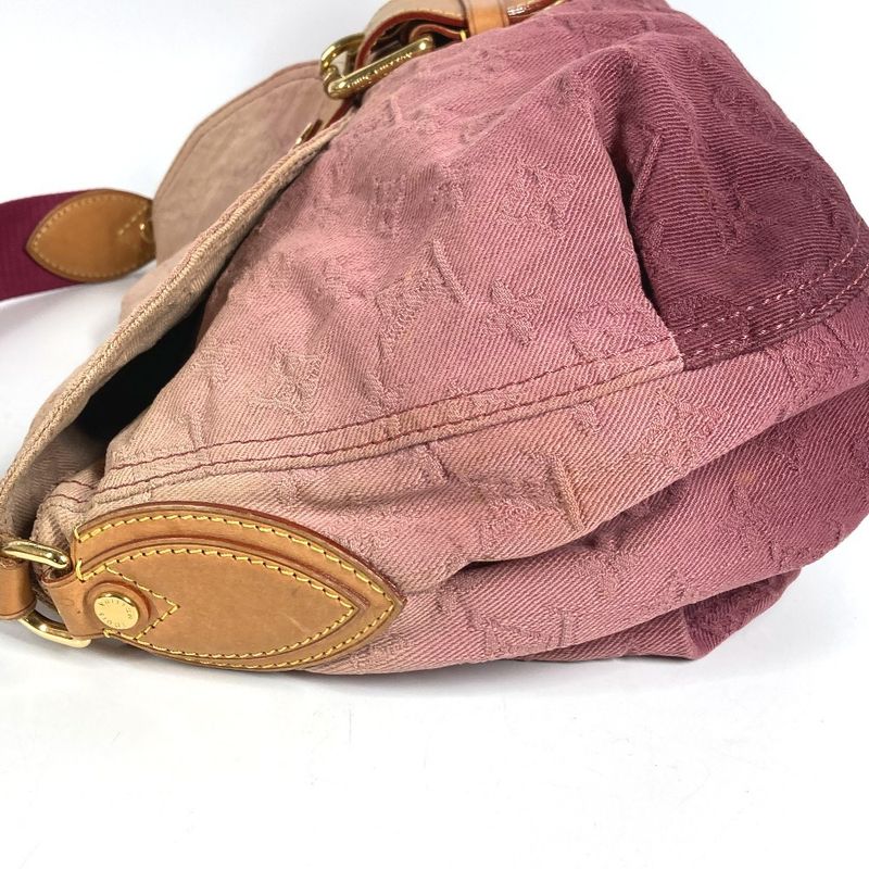 Louis Vuitton Shoulder Bag Sunray Monogram Denim Canvas Rouge Fauvist Pink