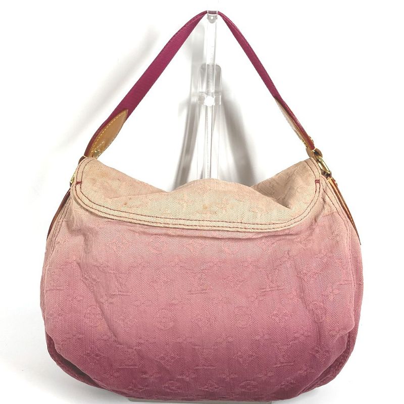 Louis Vuitton Shoulder Bag Sunray Monogram Denim Canvas Rouge Fauvist Pink