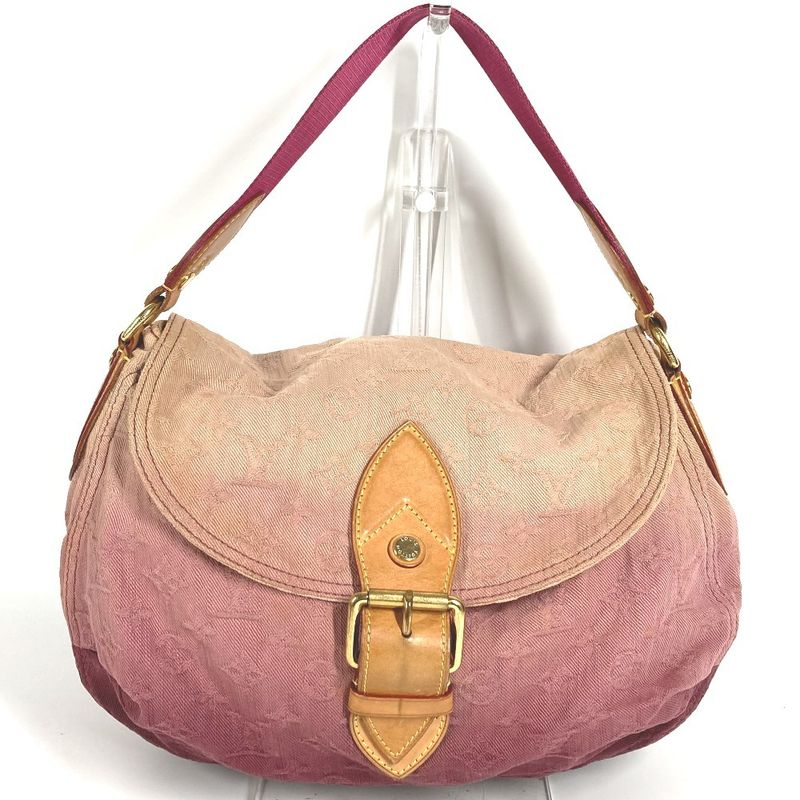 Louis Vuitton Shoulder Bag Sunray Monogram Denim Canvas Rouge Fauvist Pink
