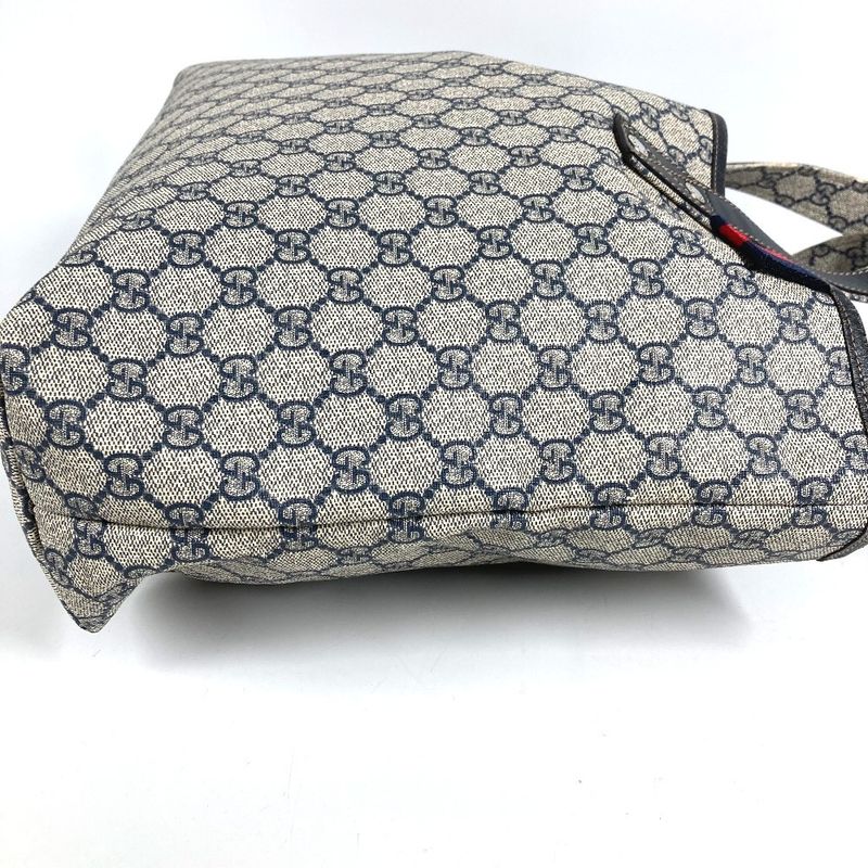 Gucci Shoulder Bag GG Logo 211134 GG Supreme Canvas Navy