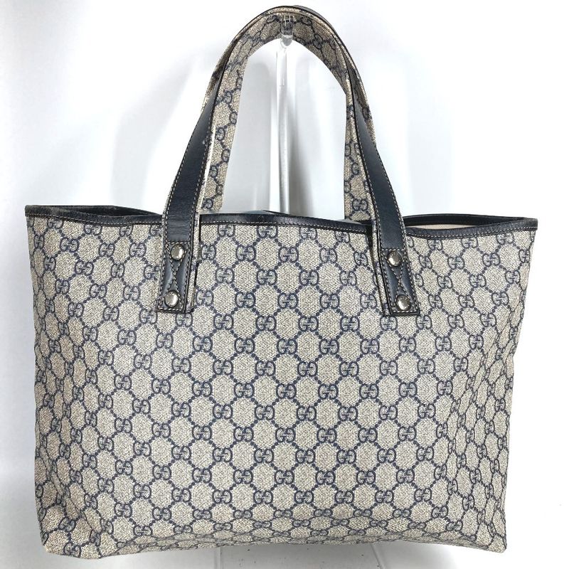 Gucci Shoulder Bag GG Logo 211134 GG Supreme Canvas Navy
