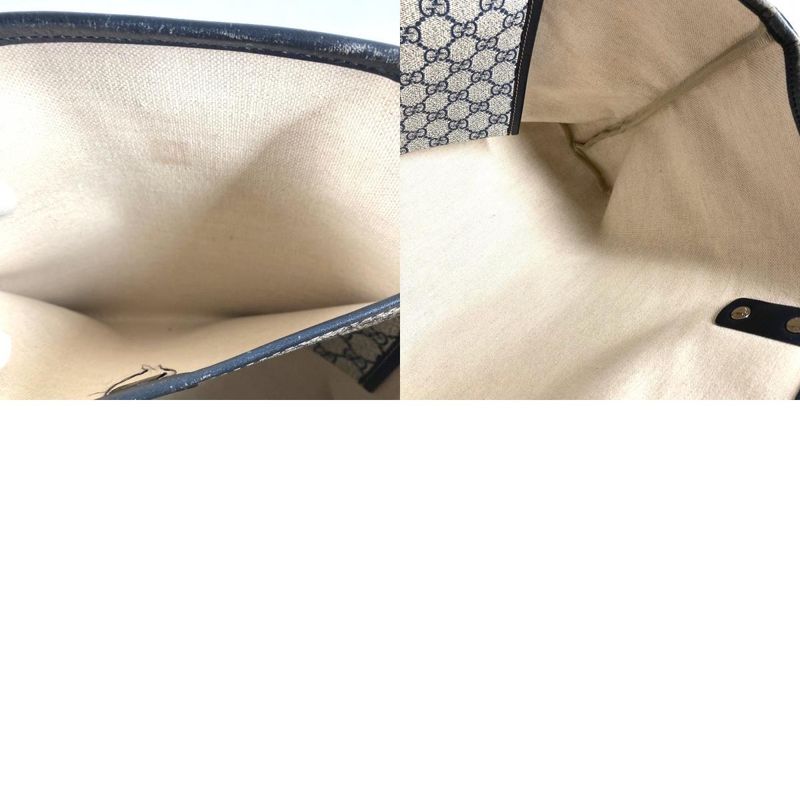 Gucci Shoulder Bag GG Logo 211134 GG Supreme Canvas Navy