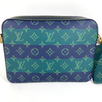 Louis Vuitton Second Trio Messenger Large Small Pouch Only Stripe Green