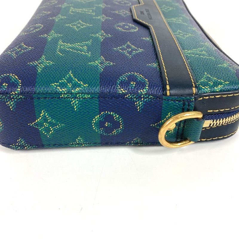 Louis Vuitton Second Trio Messenger Large Small Pouch Only Stripe Green
