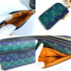 Louis Vuitton Second Trio Messenger Large Small Pouch Only Stripe Green