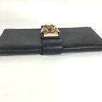 Hermes Clutch Bag Pochette Meddle Logo Leather Black